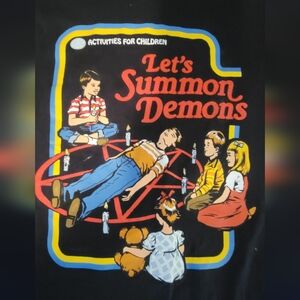 Steven Rhodes Black Tee with Logo Patch